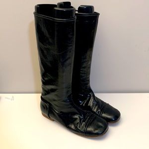 Courreges Patent Leather Boots - Size 38